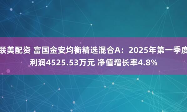 联美配资 富国金安均衡精选混合A：2025年第一季度利润4525.53万元 净值增长率4.8%