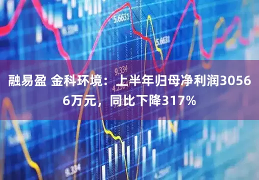 融易盈 金科环境：上半年归母净利润30566万元，同比下降317%